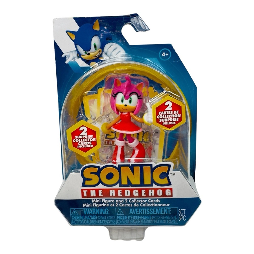 Sonic The Hedgehog AMY ROSE  2.5" Mini Figure & 2 Collector Cards